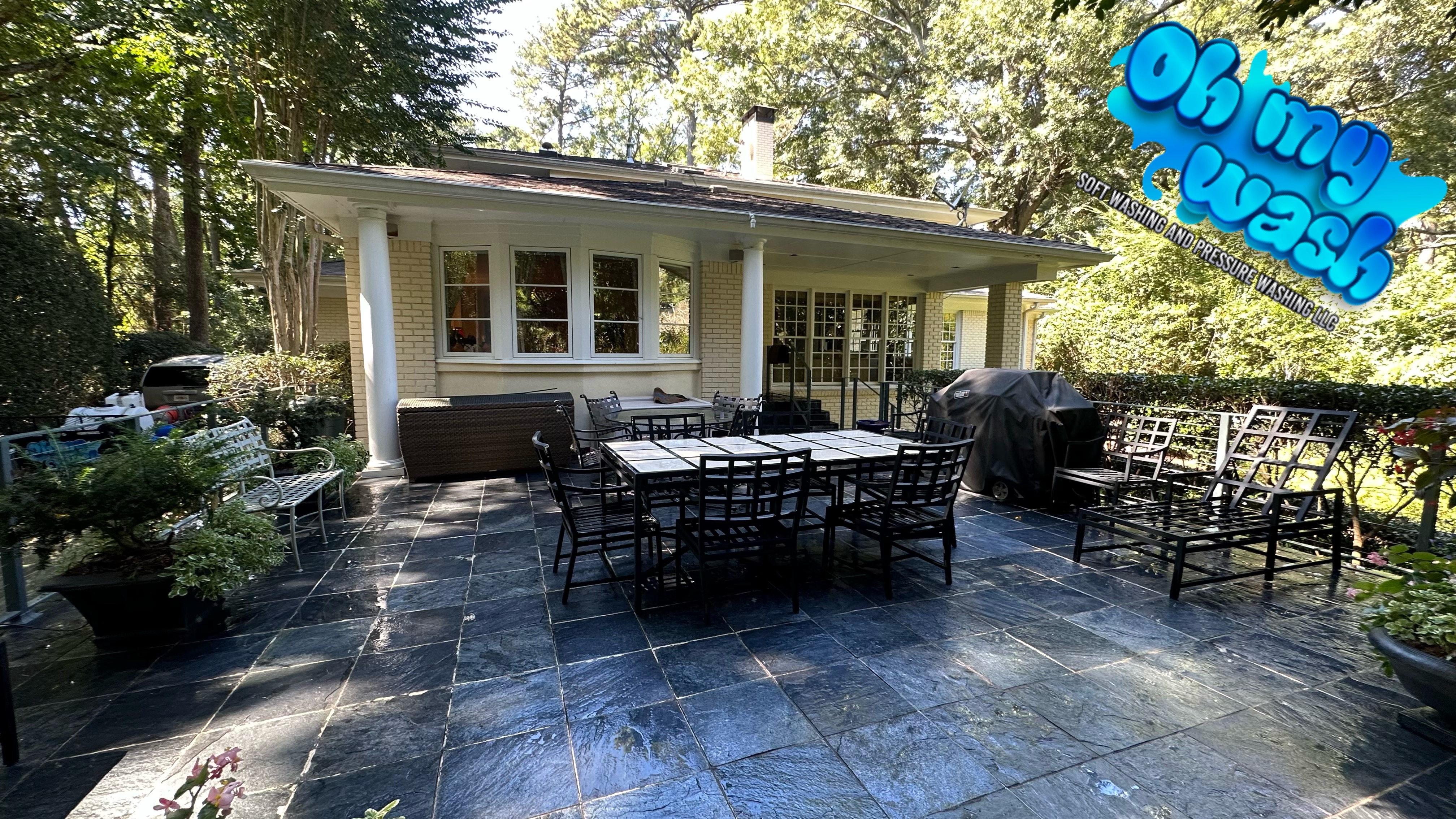 Transform Your Outdoor Space: Expert Stone Patio Cleaning and Patio Furniture Cleaning Services in Brookhaven, GA