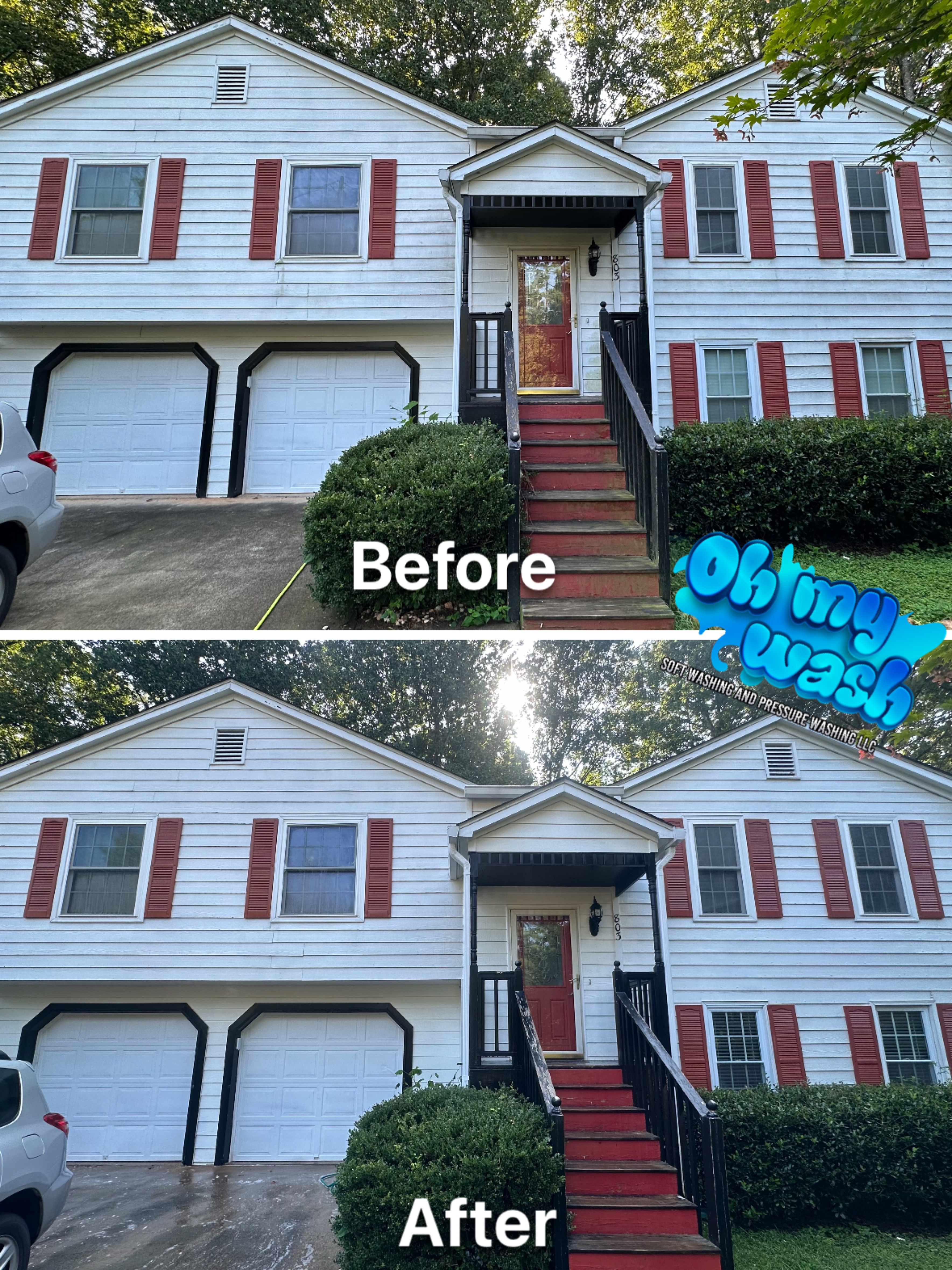 Wow! Check Out This Amazing House Wash Transformation in Acworth, GA!